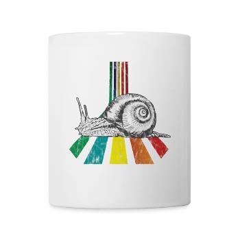 Rainbow escargot Used Look - Mug blanc - blanc - Devant