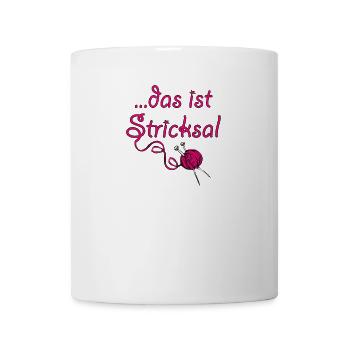 Cute knitting saying wool knitting needle gift - Mug - white - Front