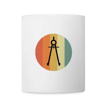 Architekt Zirkel Mathematiker Technisch Geschenk - Tasse - Weiß - Vorne