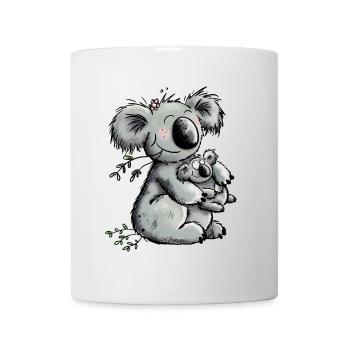 Süße Mama Koala Mit Baby Schwangerschaft Geschenk - Tasse - Weiß - Vorne