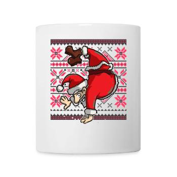 Ugly Christmas Sweater Style Gymnastics Gymnastics Santa - Mug - white - Front