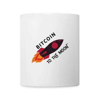 Bitcoin Rakete Mond - Tasse - Weiß - Vorne