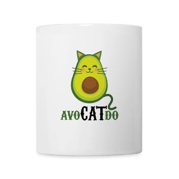 Chat Avocado jeu de mots - Mug blanc - blanc - Devant