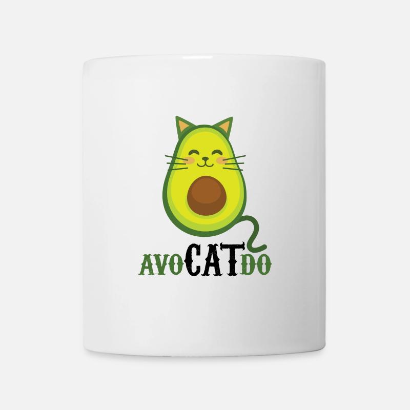 Chat Avocado jeu de mots - Mug blanc - blanc