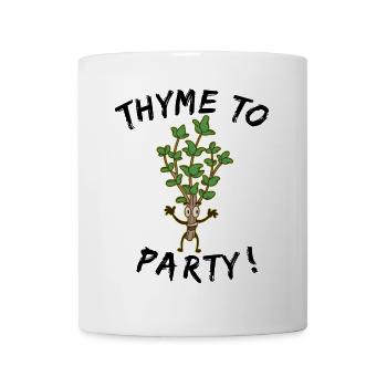 Thyme To Party Funny Thyme Funny Cook Cook - Mug - white - Front