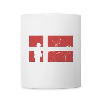 Dänemark Angelurlaub Dänische Flagge Geschenk - Tasse - Weiß - Vorne
