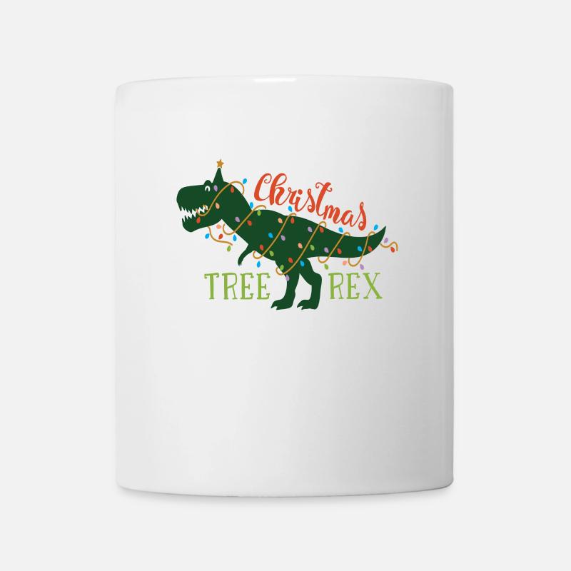 Arbre de Noël Rex Tyrannosaurus Rex cadeau - Mug blanc - blanc
