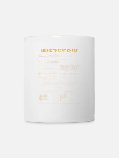 MUSIK: Musiktheorie Grafik - Tasse - Weiß