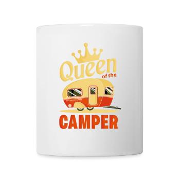 Cadeau camping caravan reine camping car - Mug blanc - blanc - Devant