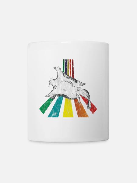 Rainbow Flughörnchen Used Look - Tasse - Weiß