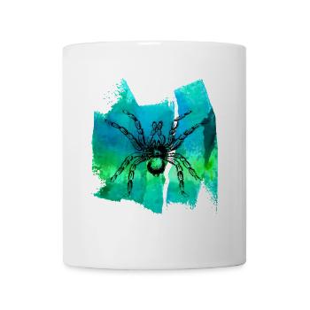Spinne Black Spider Schwarze Spinne T Shirt - Tasse - Weiß - Vorne