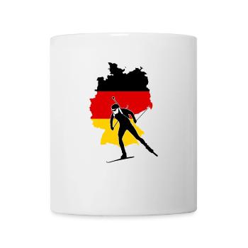 Biathlon Deutschland Deutsch Germany als Geschenk - Tasse - Weiß - Vorne
