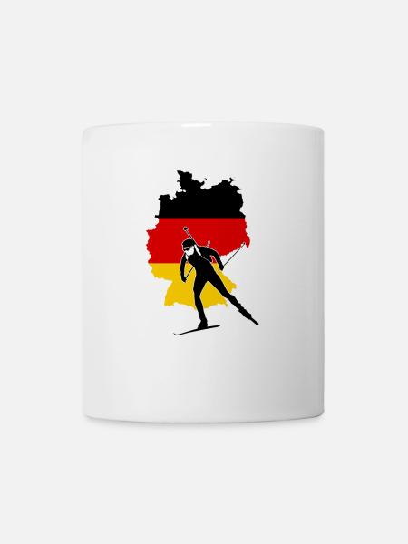 Biathlon Deutschland Deutsch Germany als Geschenk - Tasse - Weiß