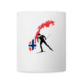 Biathlon Saison Norway Norwegen Norge als Geschenk - Tasse - Weiß - Vorne