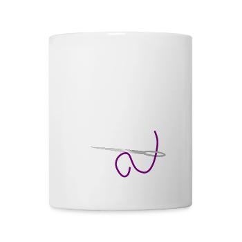 Coudre avec un cadeau d'anniversaire en tissu - Mug blanc - blanc - Devant