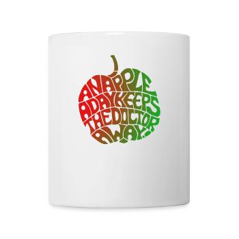 "Apple Design" Red - Green by Chris Illustrations - Mug - white - Front
