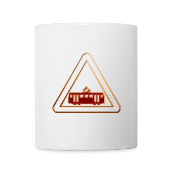 Attention tram 3 - Mug - white - Front