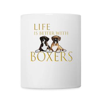 Boxerhundeleben ist mit Boxern besser - Tasse - Weiß - Vorne