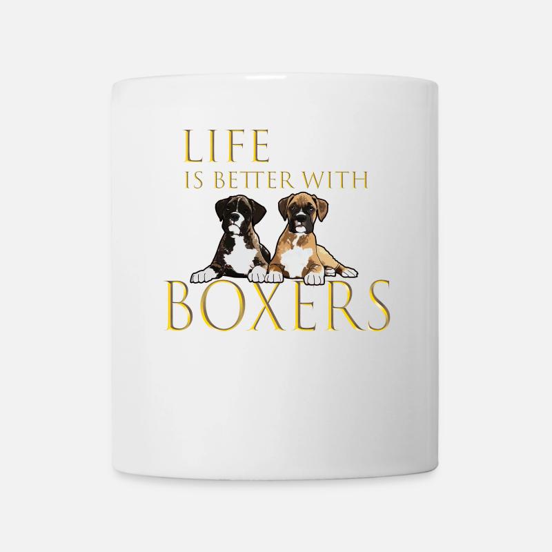 Boxer Dog Life Is Better With Boxers - Mug - white