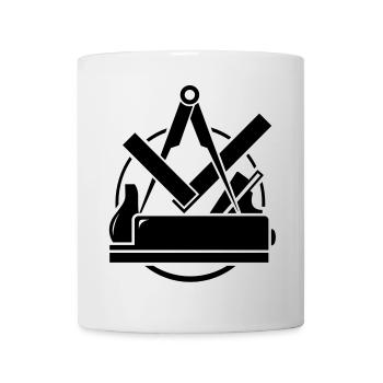 Carpenter emblem, Carpenter Logo - Mug - white - Front