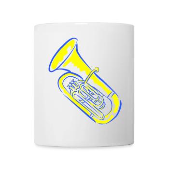 Tuba music in neon colors - Mug - white - Front