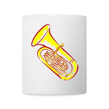 Tuba music in neon colors - Mug - white - Front