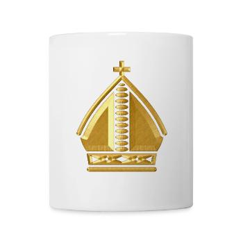 Pape Couronne - Mug blanc - blanc - Devant
