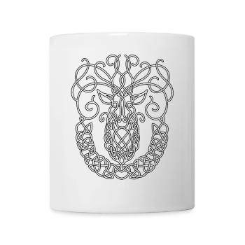 Keltischer Hirsch - Tasse - Weiß - Vorne