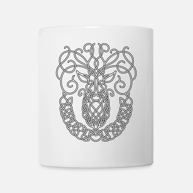 Cerf celtique - Mug blanc - blanc