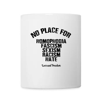 Homophobie fascisme sexisme - Mug blanc - blanc - Devant