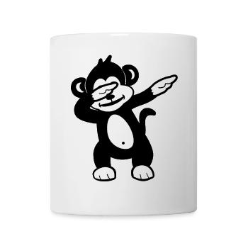 Monochromer Panda Wink Doodle - Tasse - Weiß - Vorne