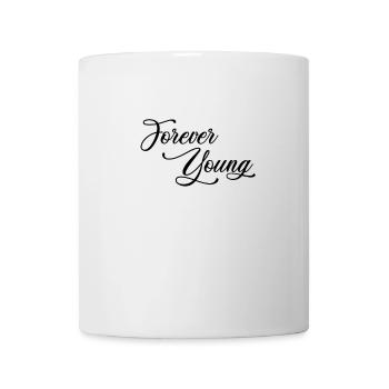 Forever Young - schwarz - Tasse - Weiß - Vorne