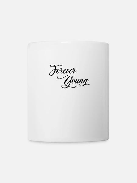 Forever Young - noir - Mug blanc - blanc