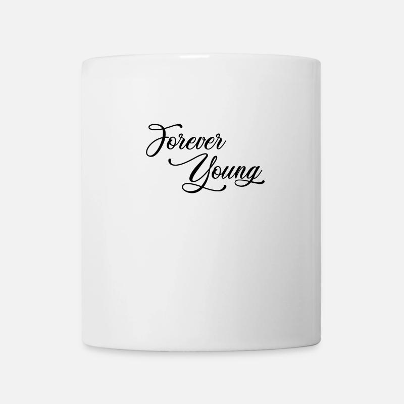 Forever Young - noir - Mug blanc - blanc