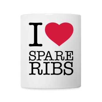 I LOVE SPARE RIBS - Tasse - Weiß - Vorne