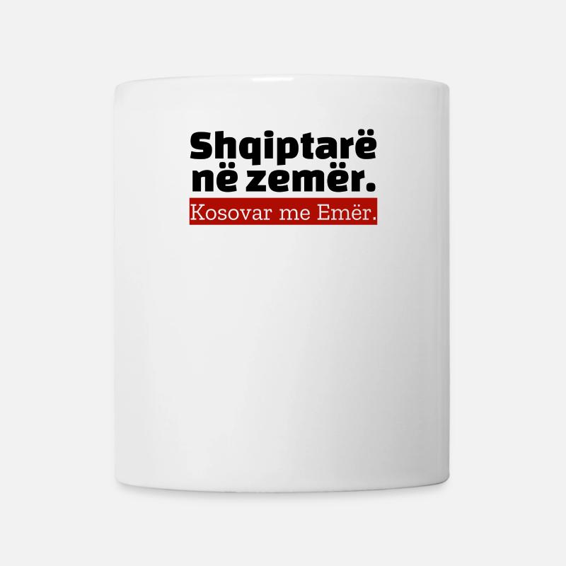 « Texte albanais » - Mug blanc - blanc