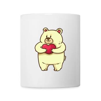 Valentin Teddy Bear Love Romantic Heart Love - Mug - white - Front
