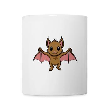 Bébé Chauve-souris Enfants Fantasy Bande Dessin Chauves-souris - Mug blanc - blanc - Devant