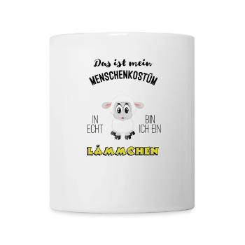 Menschenkostuem Laemmchen Karneval MBA - Tasse - Weiß - Vorne