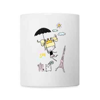 Mädchen mit Schirm - T-shirt für Kleinkind Mädchen - Tasse - Weiß - Vorne