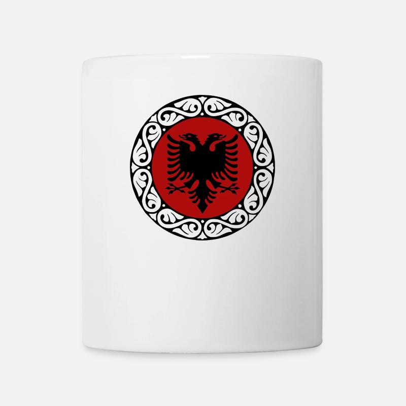 Drapeau de l’Albanie « Aigle albanais » - Mug blanc - blanc