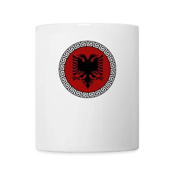 Albanischer Adler Albanien Flagge Kosovo Flagge - Tasse - Weiß - Vorne