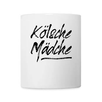 Kölsche Mädche / Karneval in Köln / Kölsch & Kölle - Tasse - Weiß - Vorne