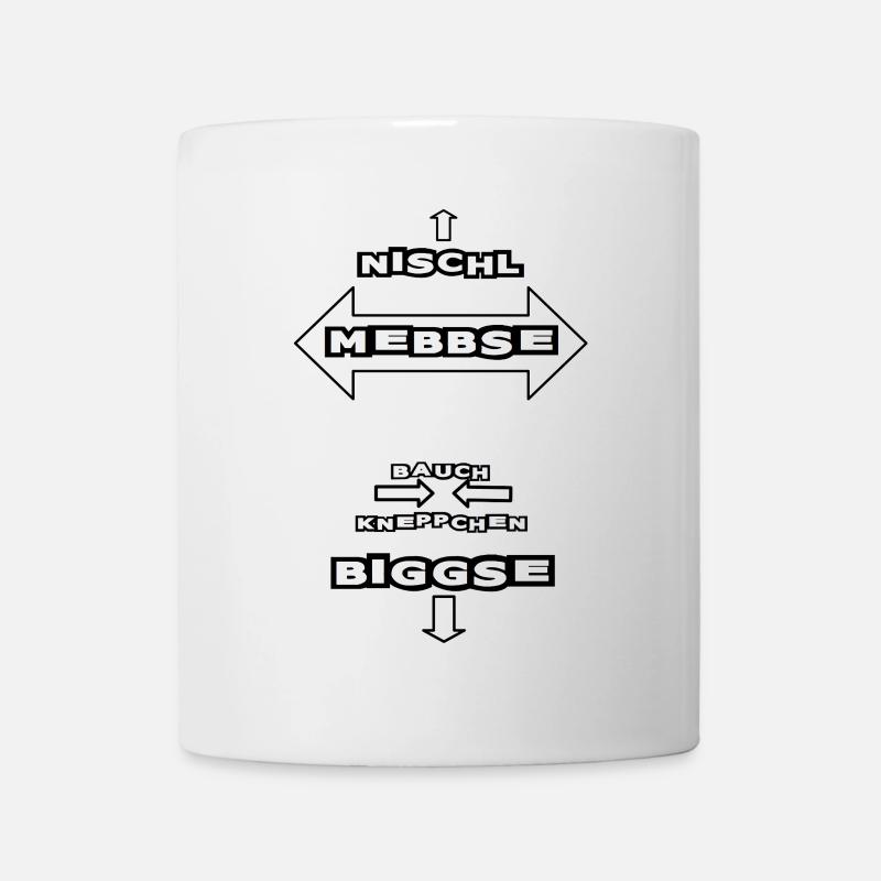 die weibliche Anatomie auf sächsisch - Tasse - Weiß