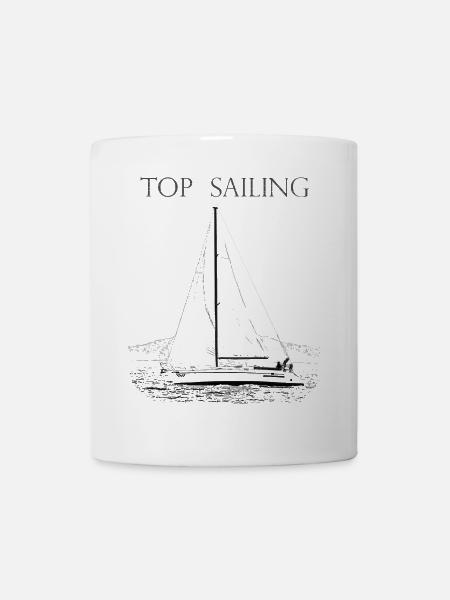 SAILING YACHT TOP SAILING - Mug - white