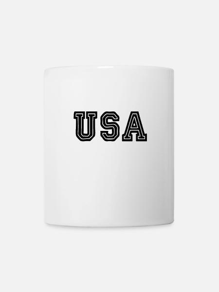 USA College Font America États-Unis Uni - Mug blanc - blanc