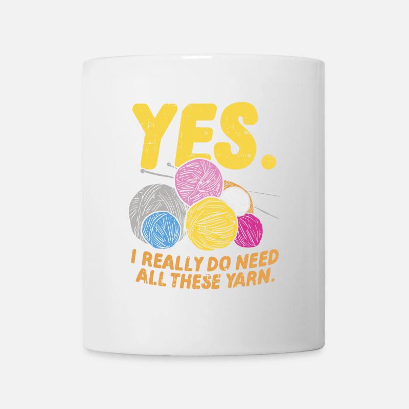 Stricken - Tasse - Weiß