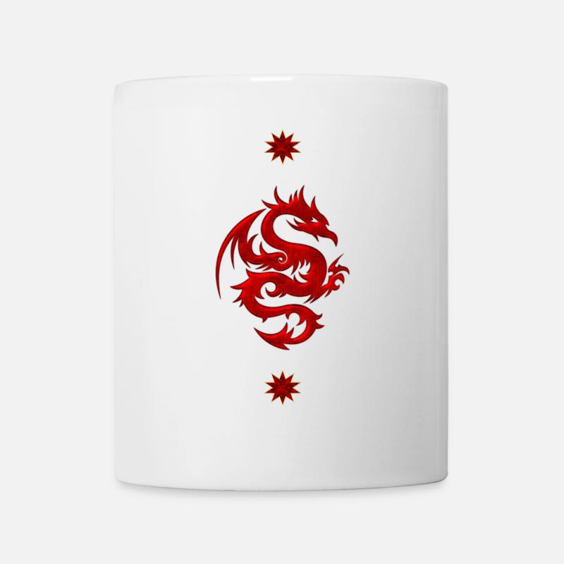 Awesome red Chinese dragon - Mug - white