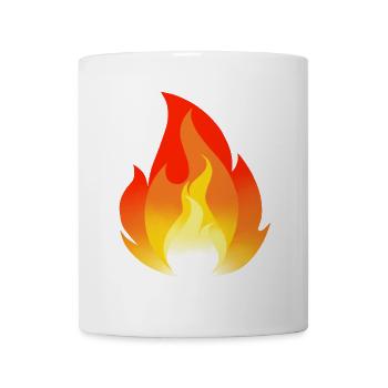 Feuer Inferno Flamme Cartoon Inferno Brand feurig - Tasse - Weiß - Vorne