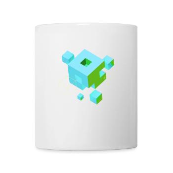 cube pixel 3d nerd game mind craft Rubix Zauber - Mug - white - Front